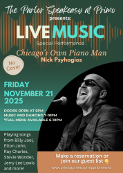 Chicago's Own Piano Man in The Parlor Speakeasy at Primo