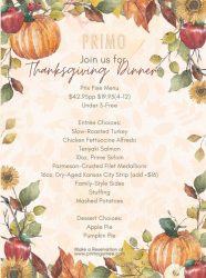 Primo Thanksgiving Dinner